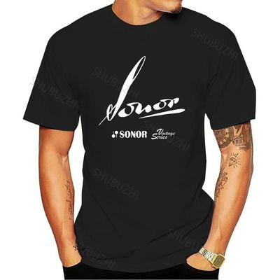 Sonor Vintage Series Logo T-Shirt Größe S M L XL 2XL 3XL Bequemes T-Shirt Freizeit Kurzarm Druck-T-Shirts günstig Großhandel