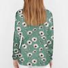 Women's  Loose Casual Flower Printed Round Neck Long Sleeved T Shirt Top Pullover Long Sleeved Sweatshirt