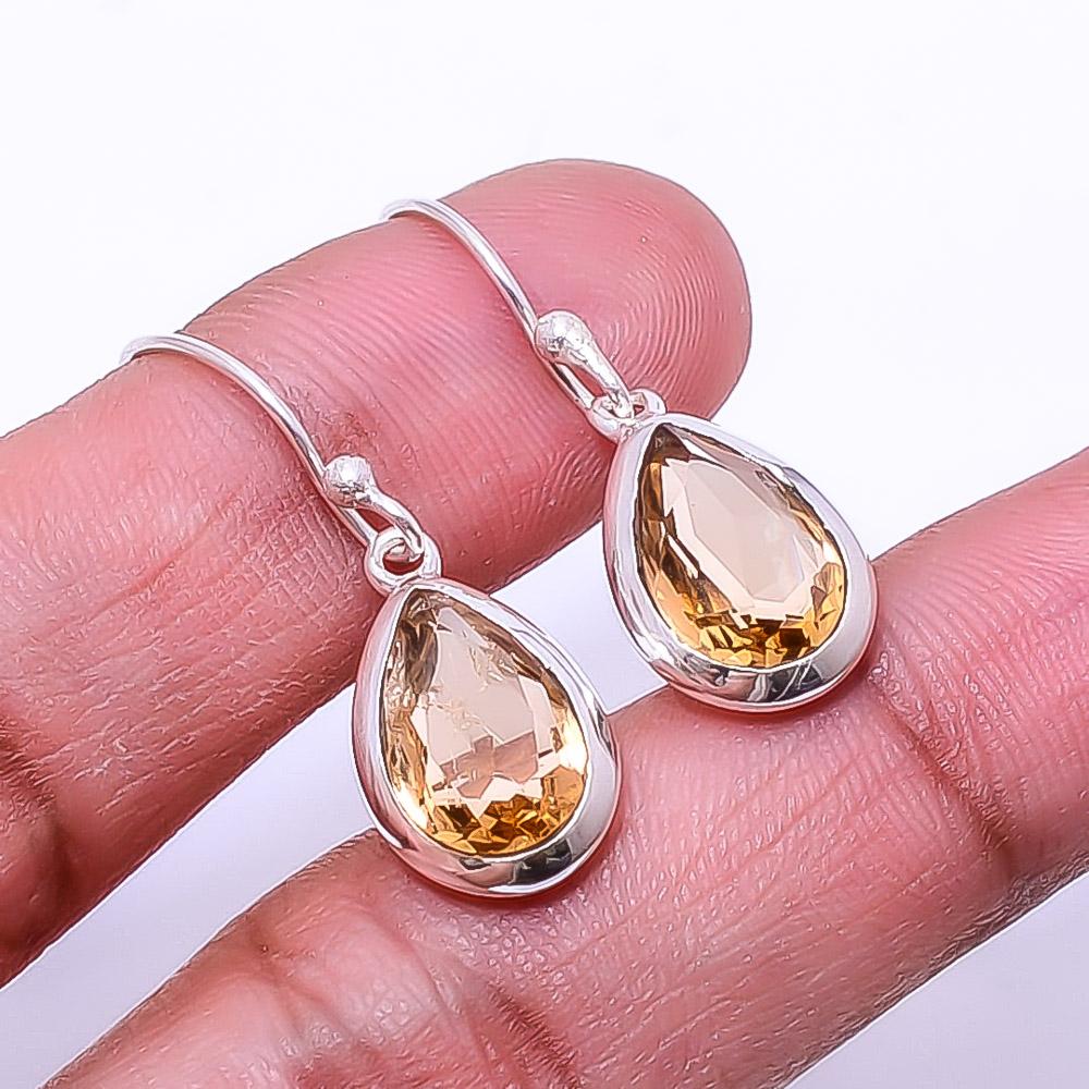 

Серьги из стерлингового серебра 925 пробы с цитрином 1,17 дюйма E_9508_347_41