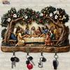 Wooden Wall Keychain Hanging Classic Wooden Nativity Shared Holder Keychain Ornament Key Up Movie Keychains Hooks Scene Han T9O6