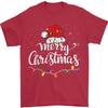 Merry Christmas Lights Red Santa Hat Xmas Family Unisex T-Shirt