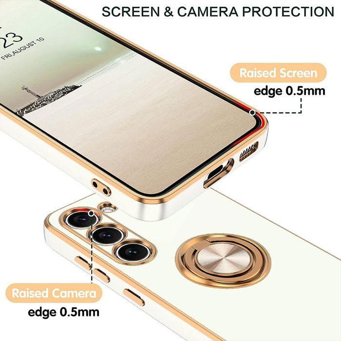 Silicone Case - BOOLING - for Samsung Galaxy S26 Ultra - Shockproof Scratchproof with Ring - White