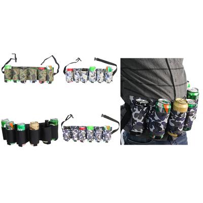 Curea cu suporturi pentru bere 6 bucăți Toc pentru bere Suport de curea pentru băuturi Suport de curea pentru bere pentru bărbați Femei Reglabil Picnic Pachet de talie pentru bere