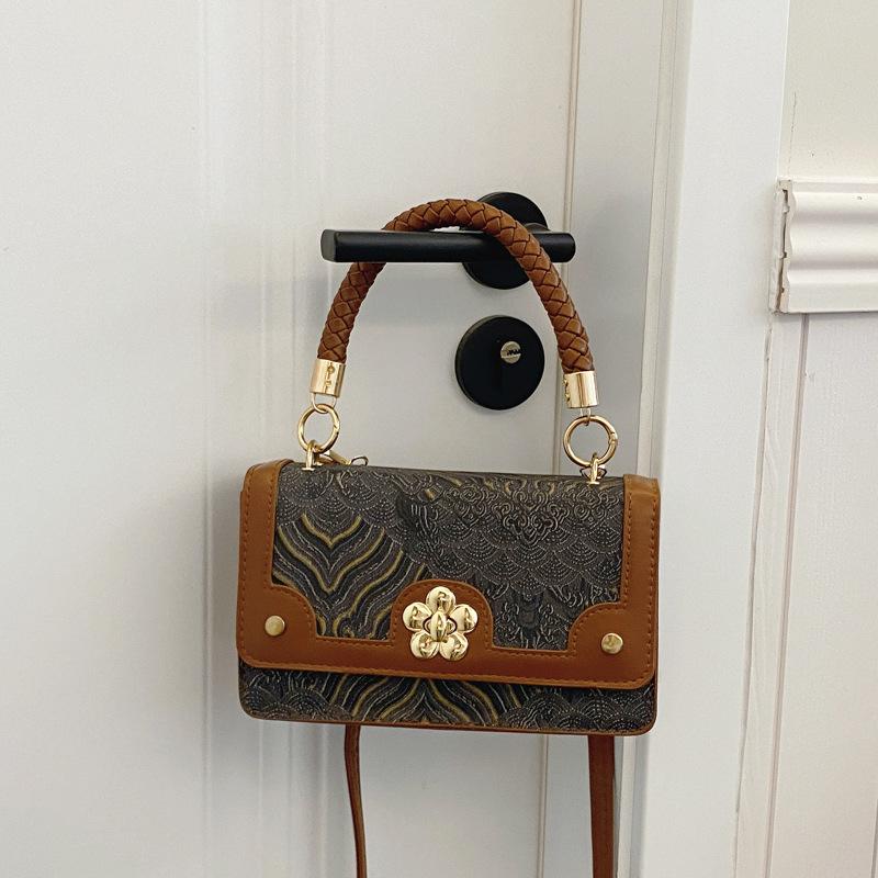 

Светлый роскошный узор женская 2025 новая модная клетчатая трендовая сумка через плечо ретро женская сумка-мессенджер сумка