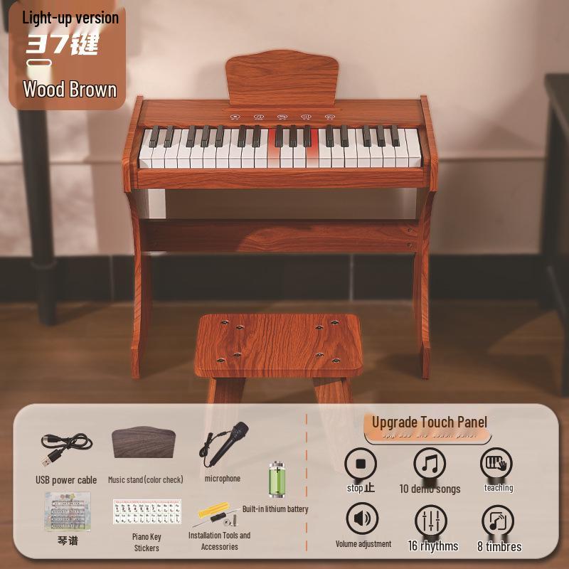 37-Key Vertical Touch Screen Xylophone Children's Electronic Piano Toy