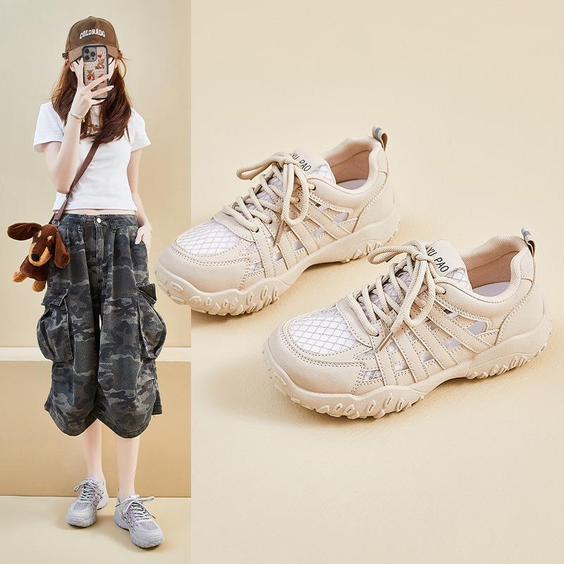 Hollow White Shoes Women's Autumn Thin New Mesh Breathable Sports Sandals Mesh Shoes Children