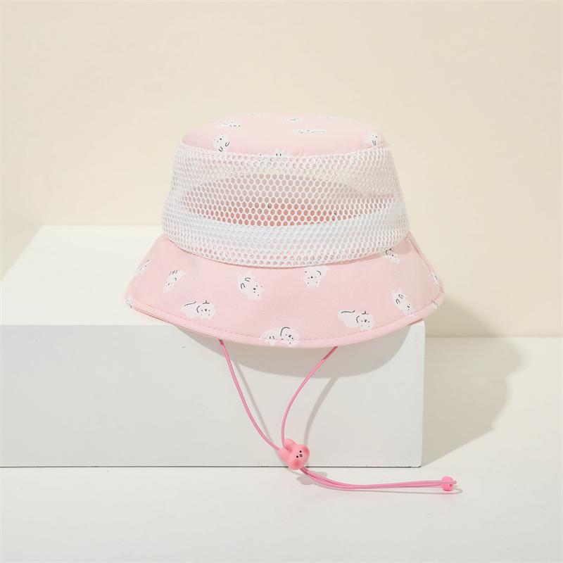 Baby Bucket Hat 50cm 1-3 Years Summer Thin Mesh Breathable Kids Sun Hat Toddler Boy Girl Cap Beach UV Protection Korean Style