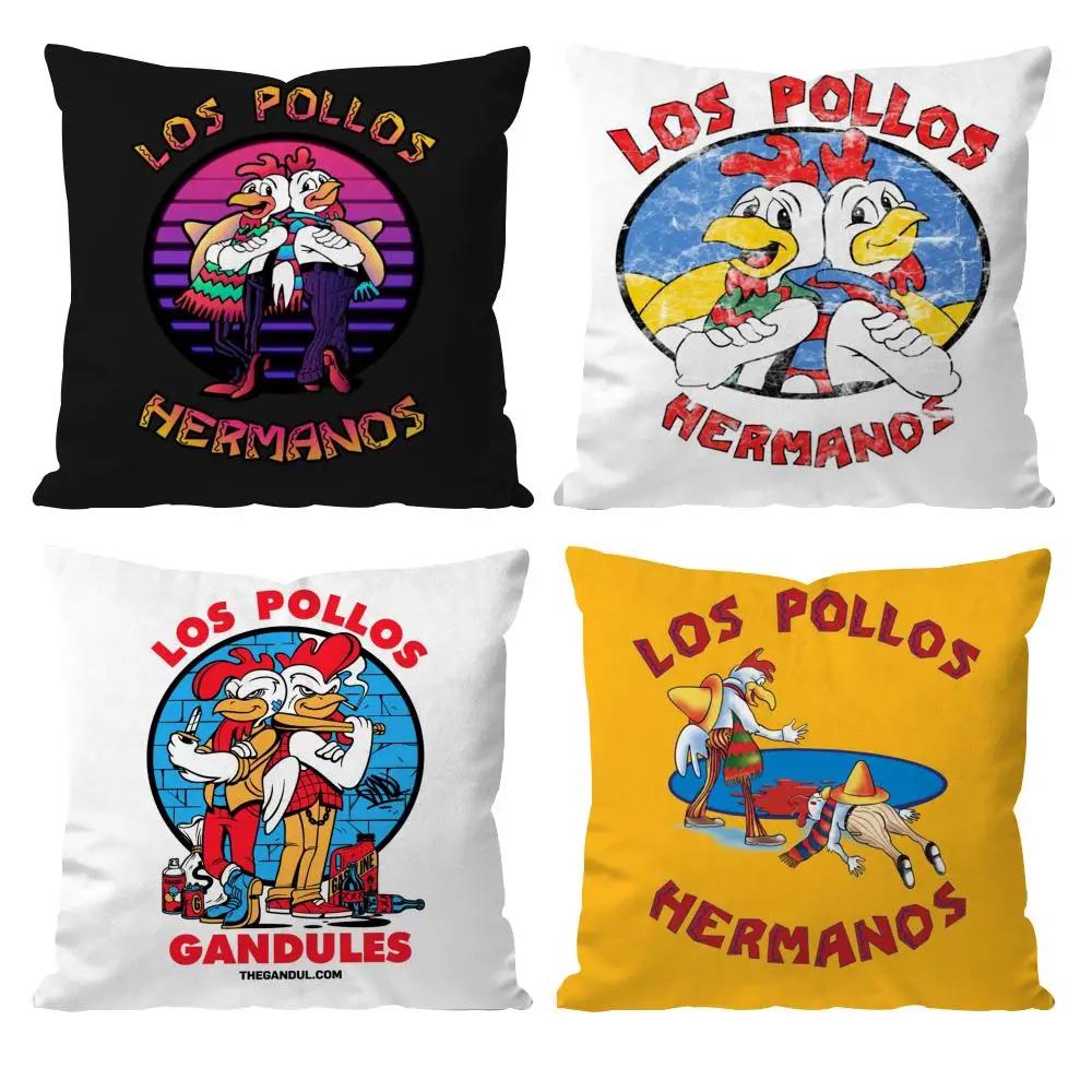 L-Los Pollos H-Hermanos Kissenbezug Musterbedruckte Kissenhülle für Wohnzimmer-Sofakissenbezug & Schlafzimmerdekoration