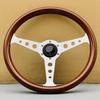 Universal Heritage Indy Wood Grain Steering Wheel 14inch Classic Racing Sports Car Steering Wheel