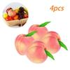 4 Pieces Foam Simulation Peach Portable Decorative Pointed 1:1 Display Household Artificial Vivid Peaches Model Decor