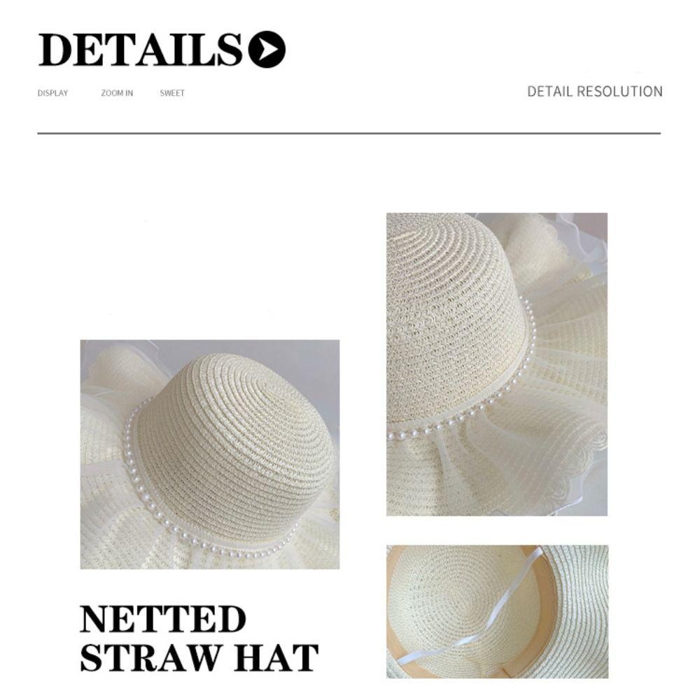Sun Protection Sun Hat Wide Brim Beach Hat Fashion Straw Hat  for Women