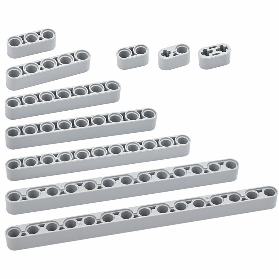 40 Pièces Techniques 1x2 1x5 1x7 1x9 1x13 1x15 Briques de Construction Trou d'Axe en Vrac Trou Épais Bras Leveur Bras Poutre Briques MOC Jouet 32316 60483