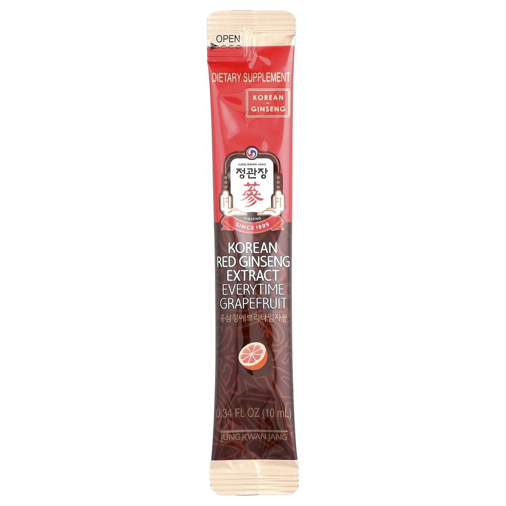 Korean Red Ginseng Extract, Everytime, Grapefruit, 30 Sticks, 10Ml (0.34Fl Oz) Each