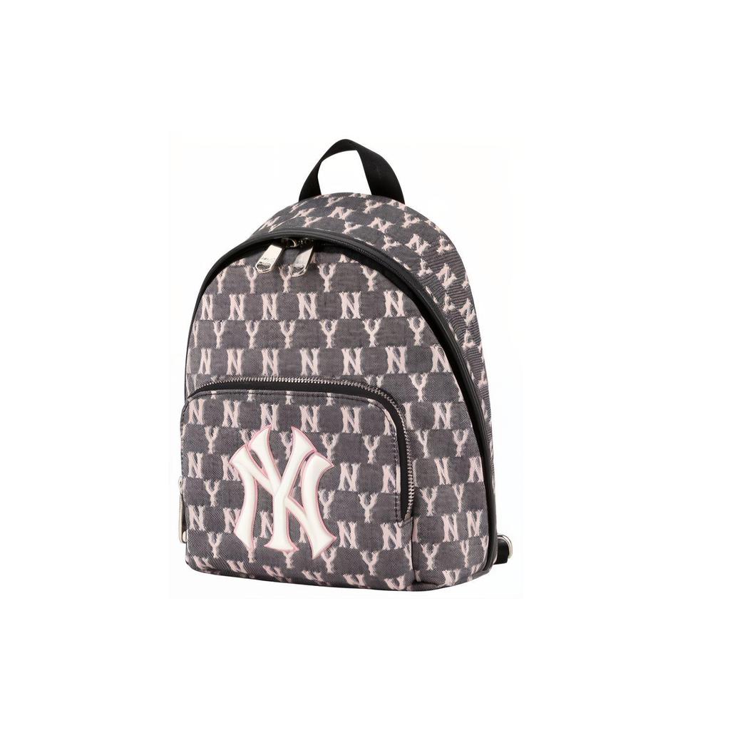 New MLB Monogram Collection Polyester Backpack Mini Unisex Dirty Pink 32BG22011-50L