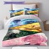 Cartoon Pattern Bedding Quilt Set Quilt Cover Pillowcase Home Decoration Birthday Gift (1 * Duvet Cover + 2 * Pillowcase, Without Core)
