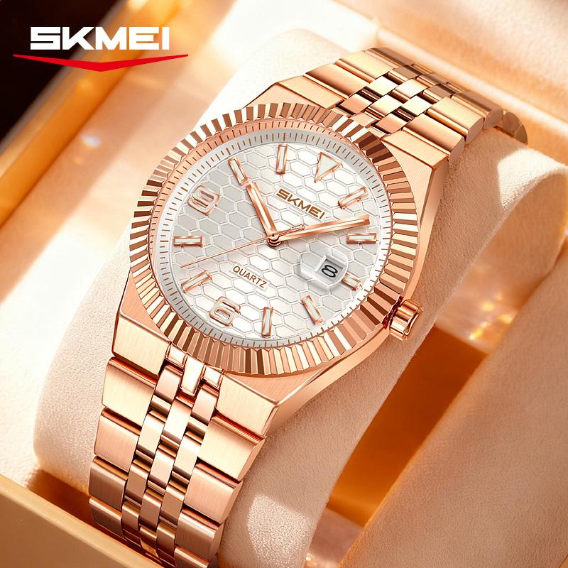SKMEI 2656 Date Male Original Men's Watch Waterproof Stainless Steel Luxury Clock Relogios Masculino Quartz Men's Watches