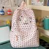 Schoolbag Korean polka dot rabbit star contrasting color backpack student large capacity class schoolbag cute high value backpack female