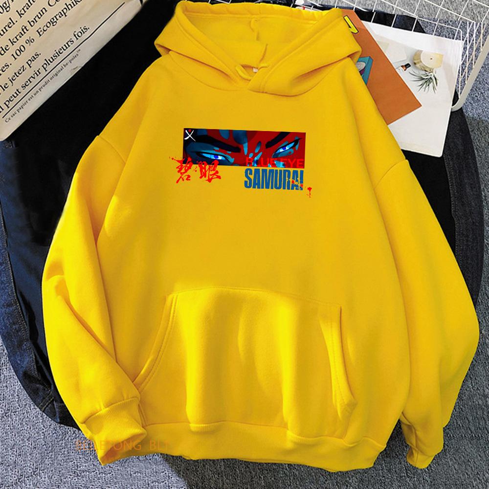 

Худи «Синеглазый самурай» с длинным рукавом, аниме-графикой, японским мультяшным принтом, женская одежда 3XL