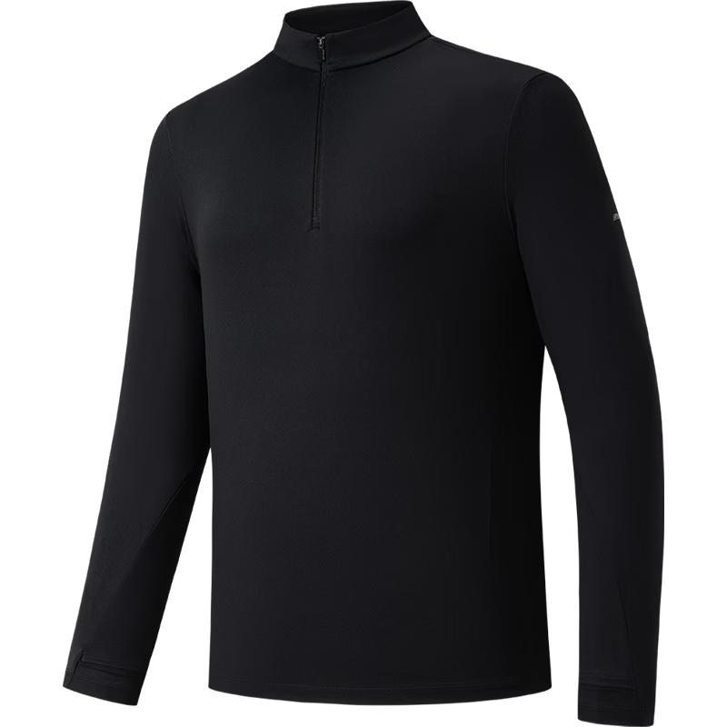 Anta Champion All-Weather Men s Brushed Half-Zip Long-Sleeve Knit T-Shirt 3XL