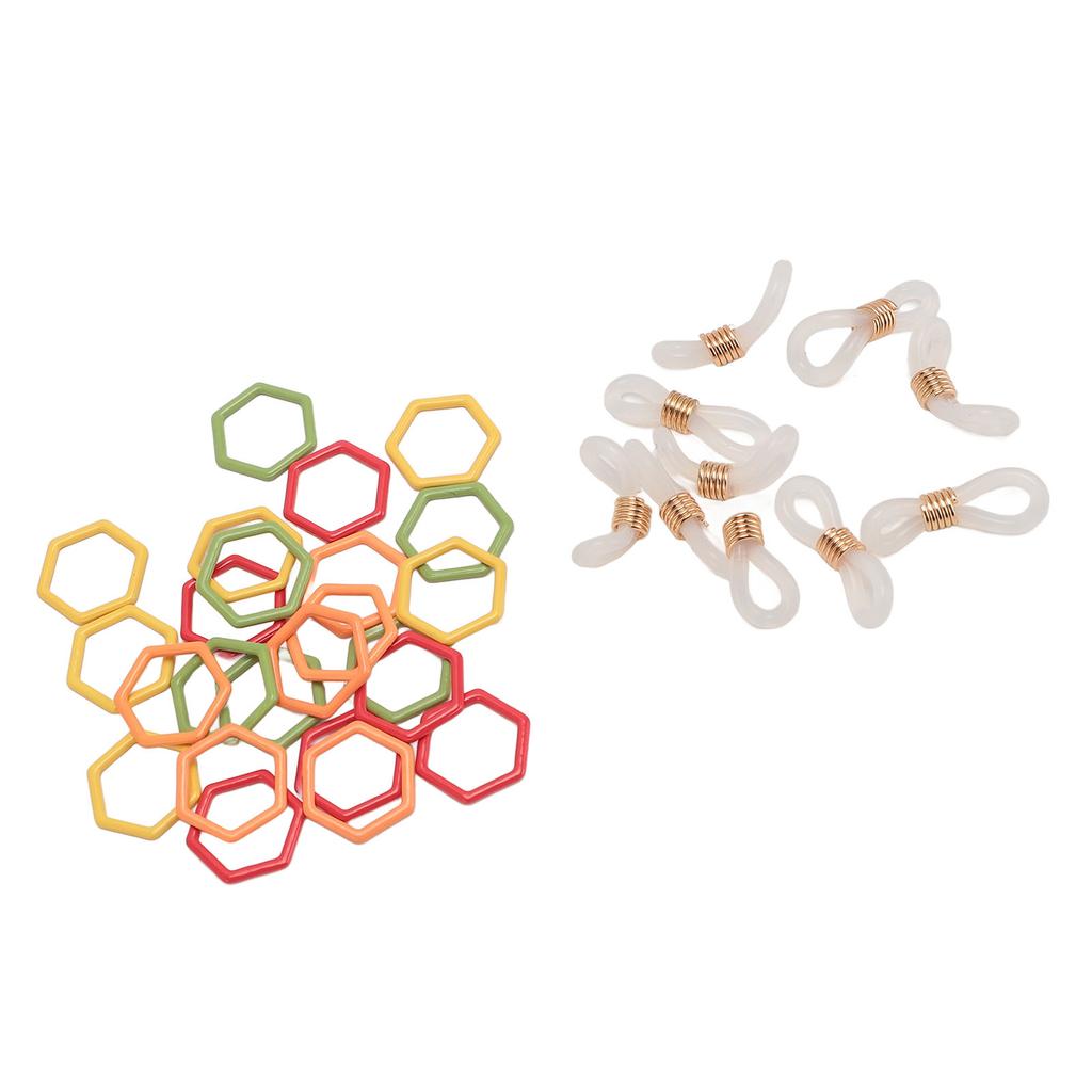 Knitting Needle Stoppers Stitch Markers Set Iron Baking Painted Handmade Crafts Crochet Supplies