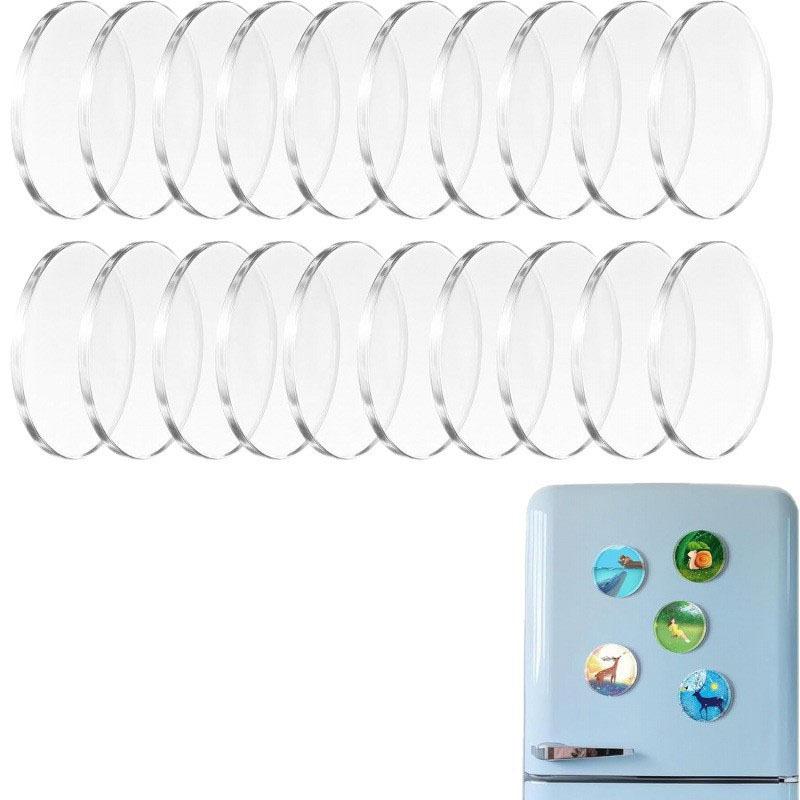 DIY Refrigerator Magnet Kit Acrylic Self-Adhesive Rectangular Transparent Magnetic Set for Fridge Crafts Home Decor Photo Display