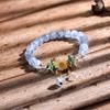1pc Korean Style Sweet Daisy Flower Bracelet Colorful Crystal Beaded Elastic Rope for Women Girls Party Wedding Jewelry Gift