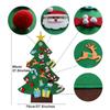 Felt Christmas Tree DIY Hanging Christmas Tree with Detachable Ornaments Wall Decor for Xmas Gifts Home Door Decoration