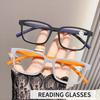Fashion Square Frame Reading Glasses High Quality Spring Legs Anti Blue Light Presbyopia Eyewear Unisex Far Sight Glasses +2.5