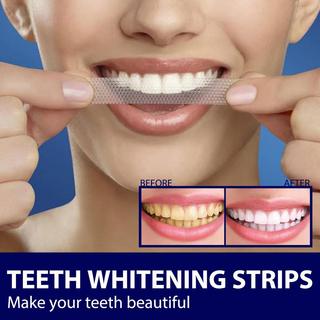 Brightening Teeth Strips, Gentle Stain Removal & Whitening, Daily Oral Care Cleansing Strips