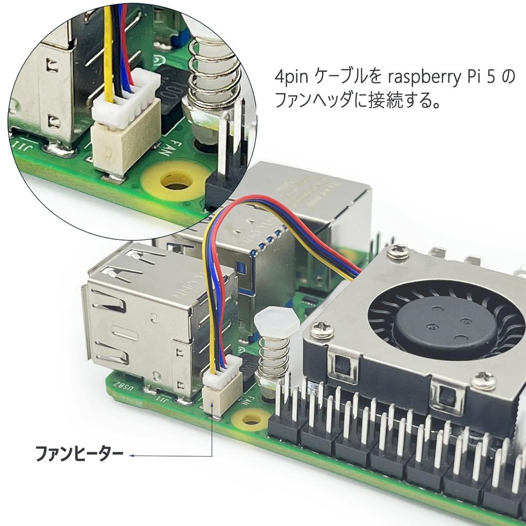 Awxlumv Raspberry Pi 5 Active Cooler Aluminum Heatsink Active Cooler Temperature Controlled Blower Fan Cooling PWM Fan with Thermal Tape and Acrylic