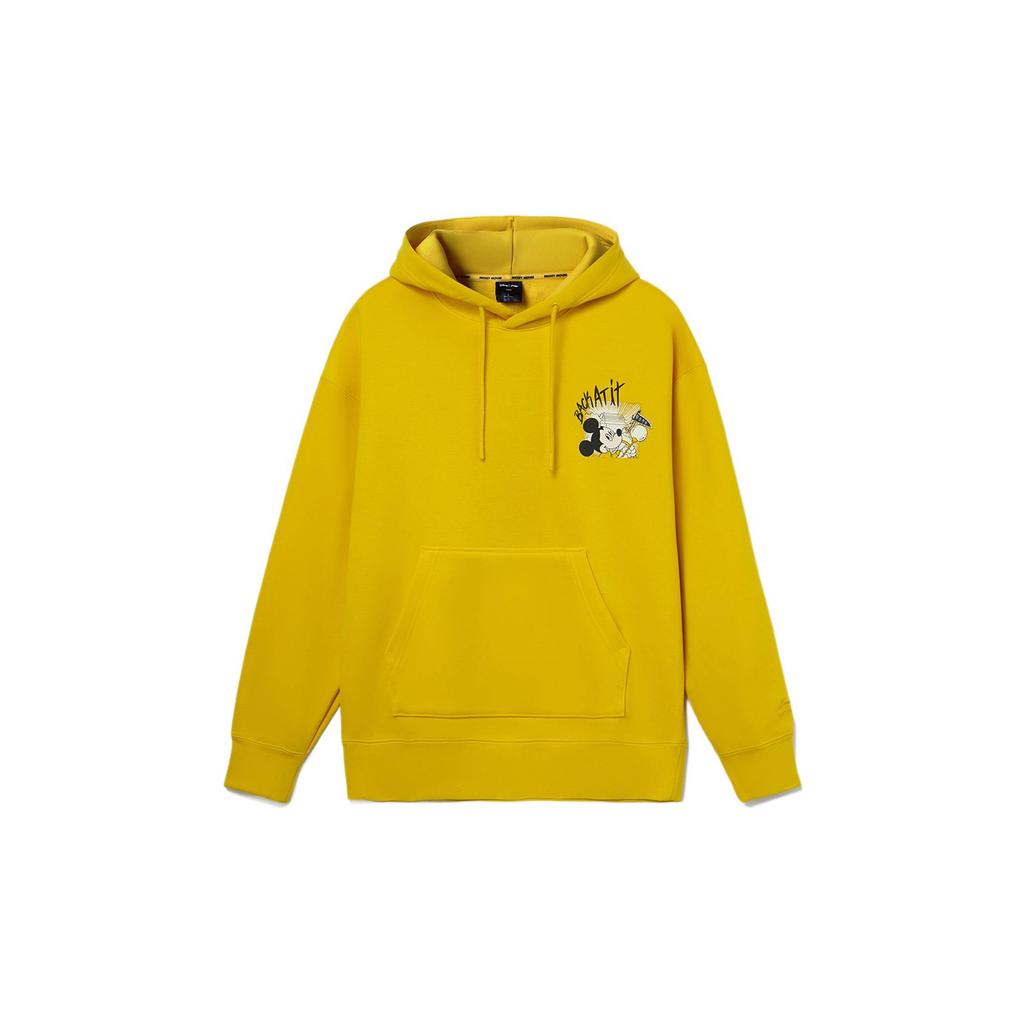Lining Cartoon Pattern Fleece-Lined Warm Loose Pullover Hoodie Unisex Hoodie Antique-Gold AWDR687-4