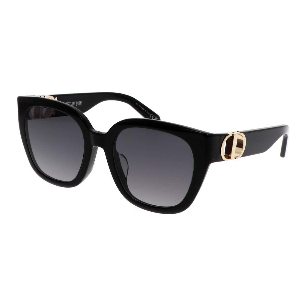 Dior 30 Montaigne S10F Series CD Logo Hinge Irregular Sunglasses Women Sunglasses Black 30MS10FXR-10A1