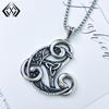 Xiweier Retro Celtic Knot Triangle Necklace with Copper and Zircon Pendant
