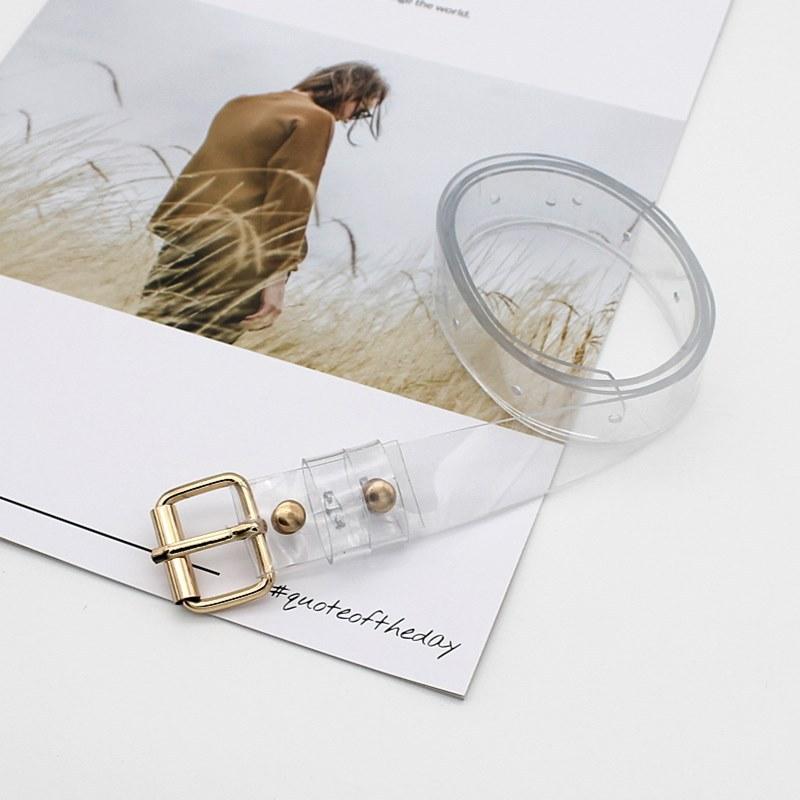 Classic Transparent Symphony Plastic Belt Women'S, Colored Decorative Belt Schoolgirl