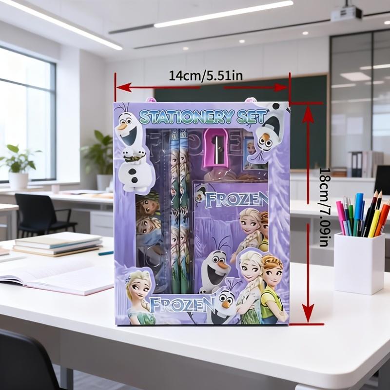 Disney Stationery Gift Set 6-Piece Creative Writing Set with Pencil, Ruler and Notebook | Holiday Party Favors and Gift Options