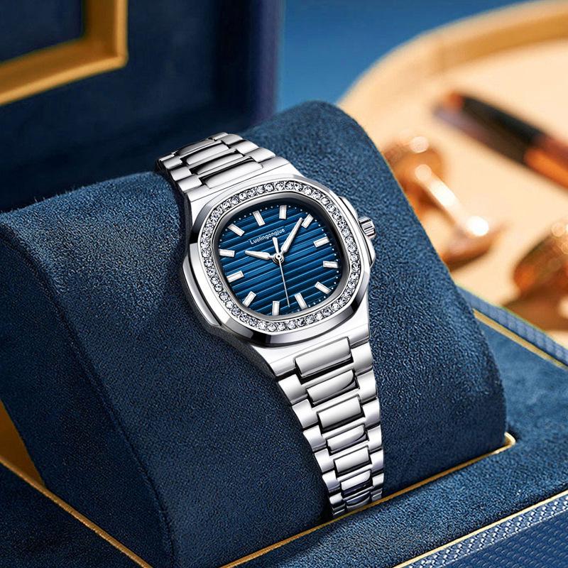 Duke of Lorraine Qixi Nautilus His & Hers Couple Watches - Full Diamond Automatic for Boyfriend/Girlfriend