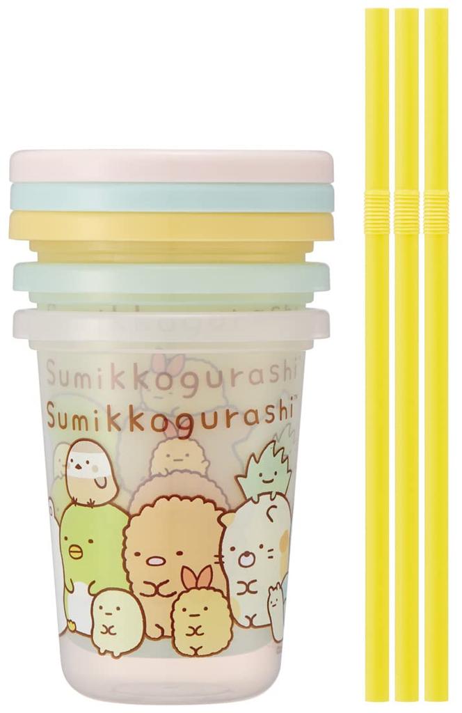 Skater 230ml Tumbler with Sumikko Made in Japan SIH2ST-A Straw, 3-Pack, Gurashi,