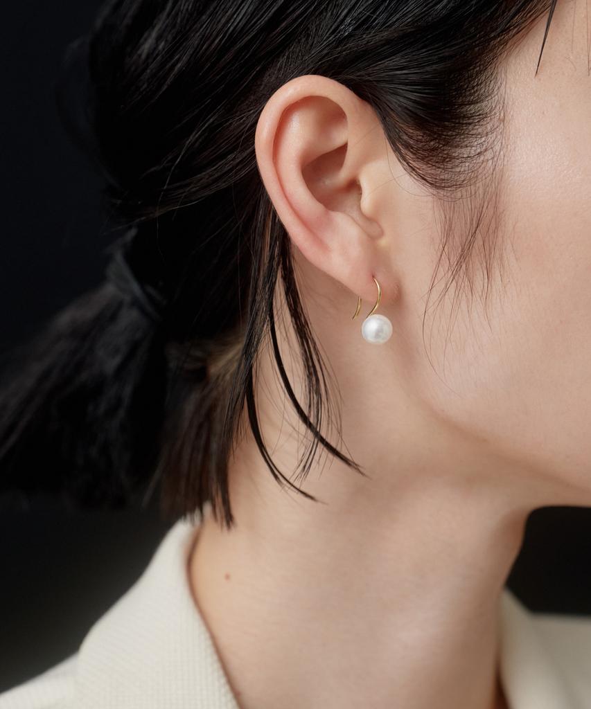 Novice Tokyo Pearl Hook Pierce [Stainless] / Gold