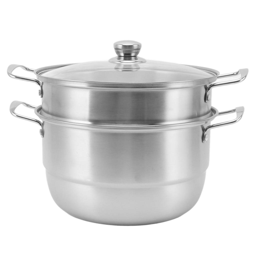 Oală de abur din oțel inoxidabil, multifuncțională, îngroșată, cu mai multe straturi, cu capacitate mare, cu martensită, pentru gătit la abur