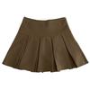 Spring Schoolgirl Style High-Waisted Slimming Skirt Pleated Skirt Anti-Exposure Short Skirt A-Line Casual All-match Versatile Skirt for Women