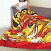 Cheetos Snack Cartoon Knitted Blankets Fleece  Lightweight Thin Throw Blankets for Car Sofa Couch Bed Rug