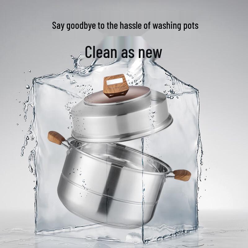 Shang Heng 30cm doppelstöckiger Dampfgarer aus Edelstahl