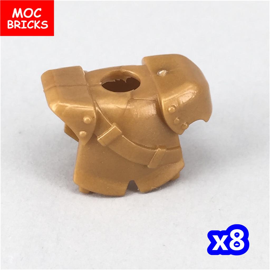 MOC Bausteine Mittelalter Ritter Rom Waffe Goldenes Schwert Schild Speer Hellebarde Helm Actionfigur Pädagogischer Baustein Geschenke