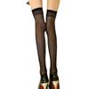 "Striped Over-the-Knee Sexy Sheer Silk Thigh-High Stockings"