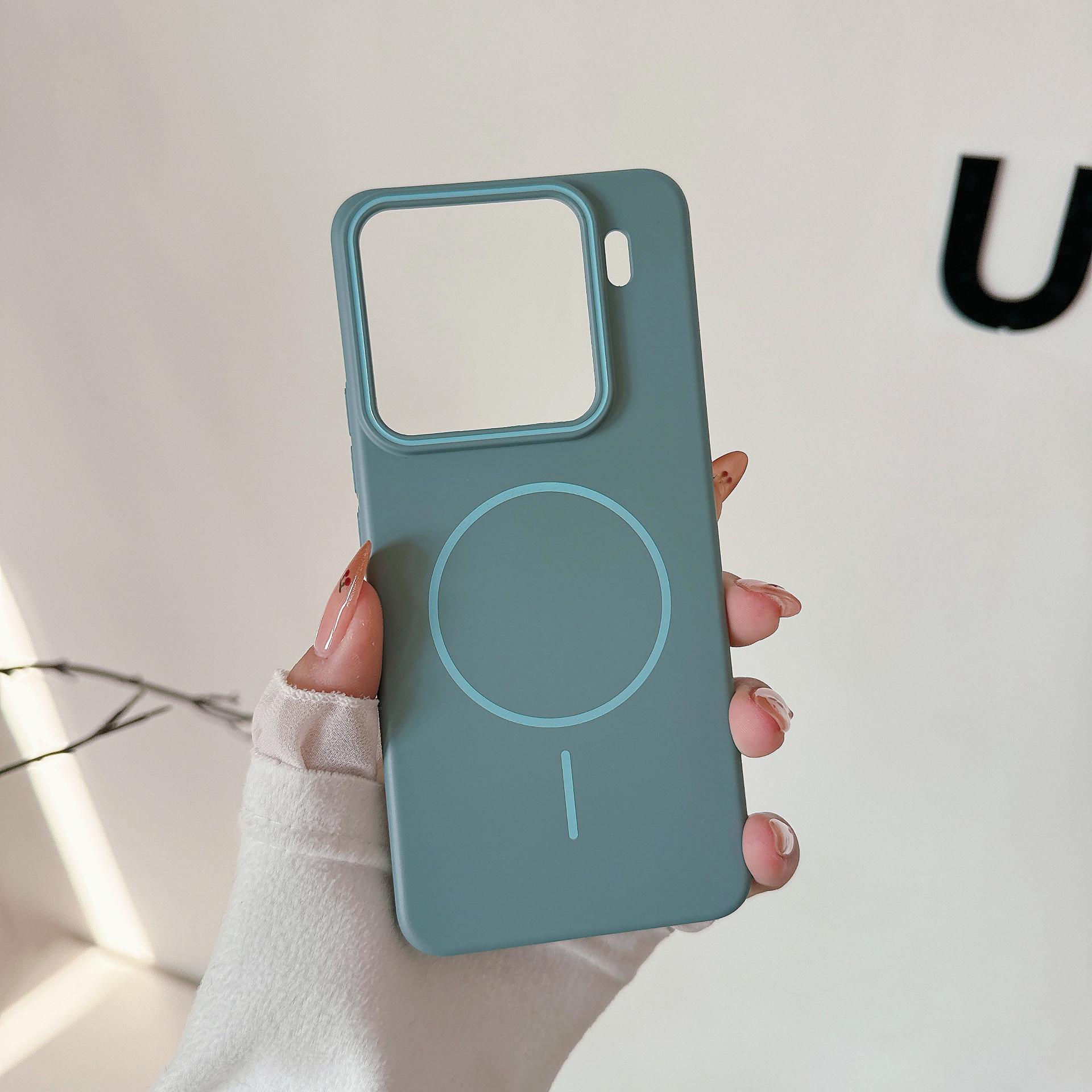 

Soft skin and fine ring magnetic attraction is suitable for Xiaomi 15Ultra mobile phone case, ultra-thin Redmi K80 matte PC anti-drop cover. redmi turbo4 синій
