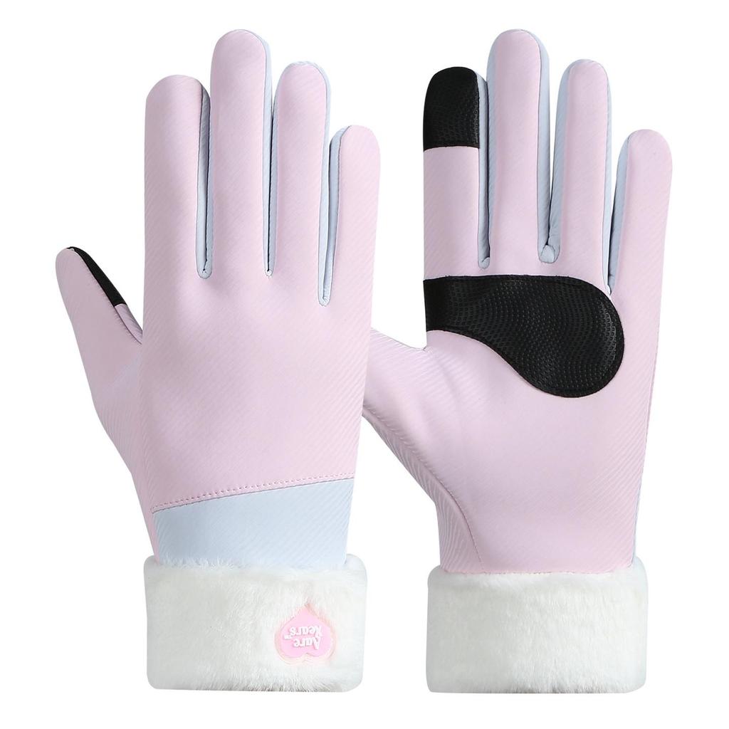 Women's Winter Velvet Touchscreen Gloves: Warm, Waterproof, Windproof, Non-slip, Ideal for Cycling, Driving, and Riding