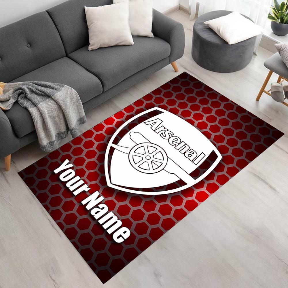 Arsenal F.c. Customize Text Area Rug Suitable for Dormitory Living Rooms Balcony Bedrooms Antislip Carpet Office home decor