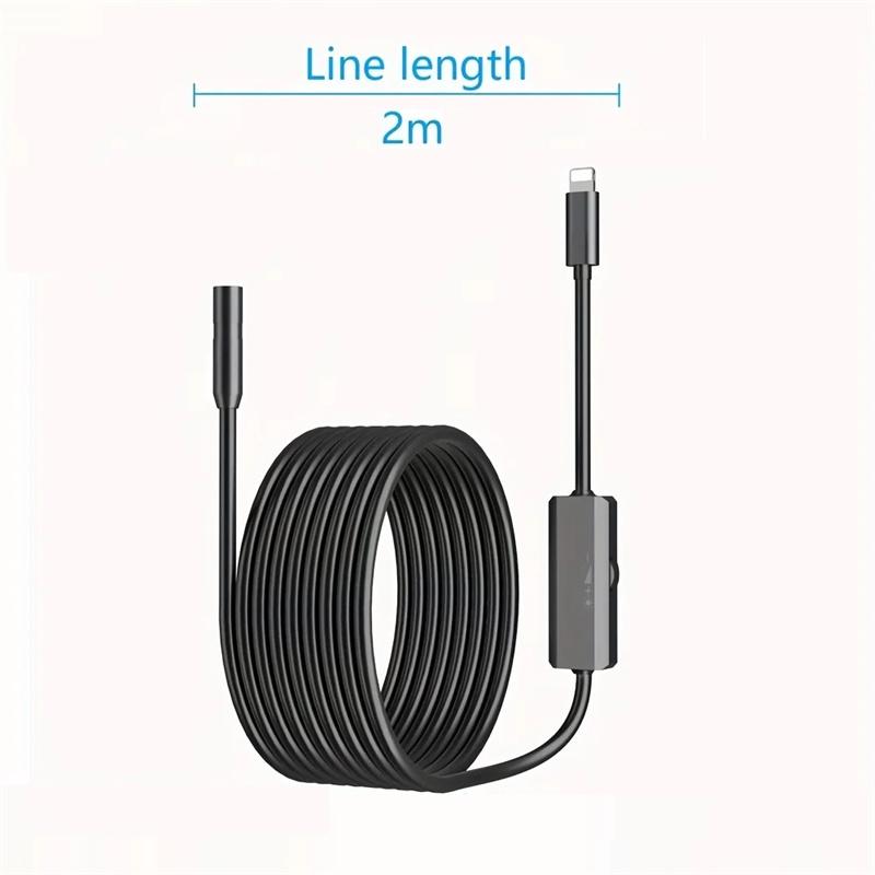 Cameră endoscopică 2.0Mp HD Boroscop cu 8 lumini LED reglabile 8Mm IP68 Cameră de inspecție impermeabilă Suportă sistemul iOS