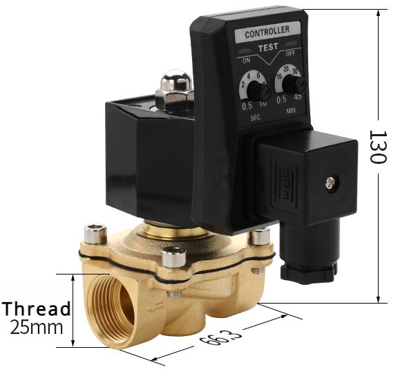 220VAC 24VDC Brass Valve with Automatic Switch of Electronic Drain Valve for Air Compressor