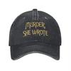 Murder She Wrote Embroidered Washed Cotton Baseball Cap Classic Unisex Design For Everyday Wear And Fan Style